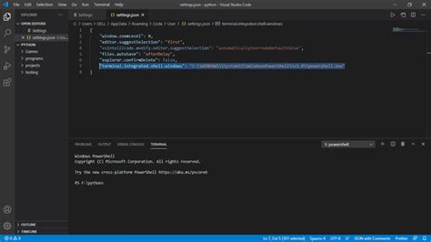 Процесс настройки среды для работы с Git Bash в Visual Studio Code