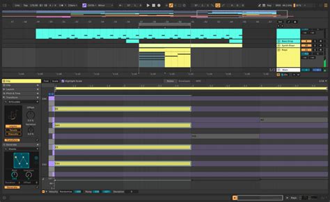 Работа с MIDI-инструментами для изменения высоты звучания в Ableton Live