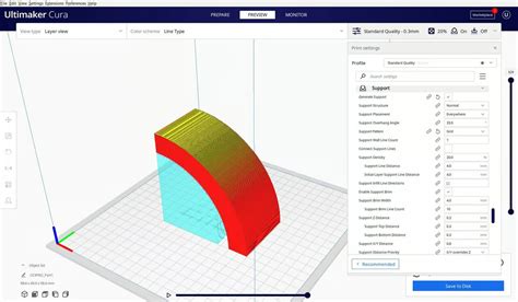 Создание настроек печати в Cura