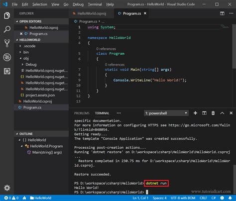 Создание нового проекта на языке C в Visual Studio Code