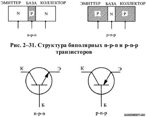 Структура и компоненты транзистора