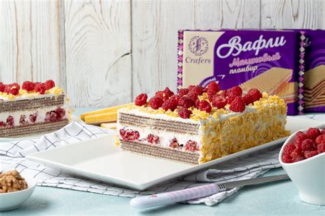 Узнайте, как создать великолепные слои и декорации для вашего торта из вафель!