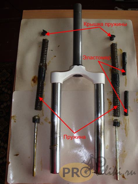 Устранение неисправностей передней вилки велосипеда по шагам