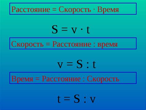 Формула для вычисления расстояния