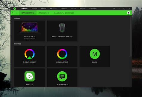 Шаг 3: Настройка звукового опыта с использованием Razer Synapse