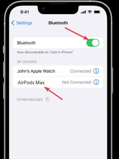 Шаг 4: Настройте AirPods в меню Bluetooth