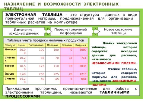  Что такое электронная таблица и для чего она применяется 